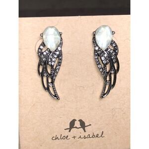 Chloe & Isabel Silver Wing Stud Earrings - E058